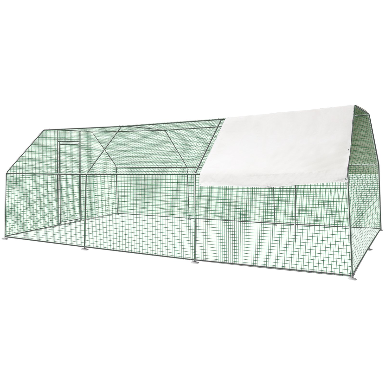 VEVOR - Jaula de metal grande para gallinero, gallinero, gallinero, 19,3 x 9,8 x 6,5 pies