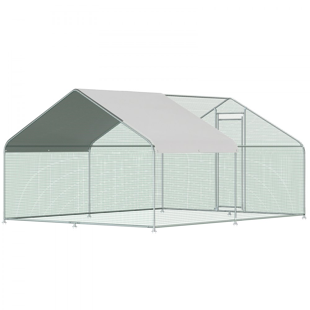 VEVOR - Jaula grande de metal para gallinero, gallinero, gallinero, 12,8 x 9,8 x 6,5 pies