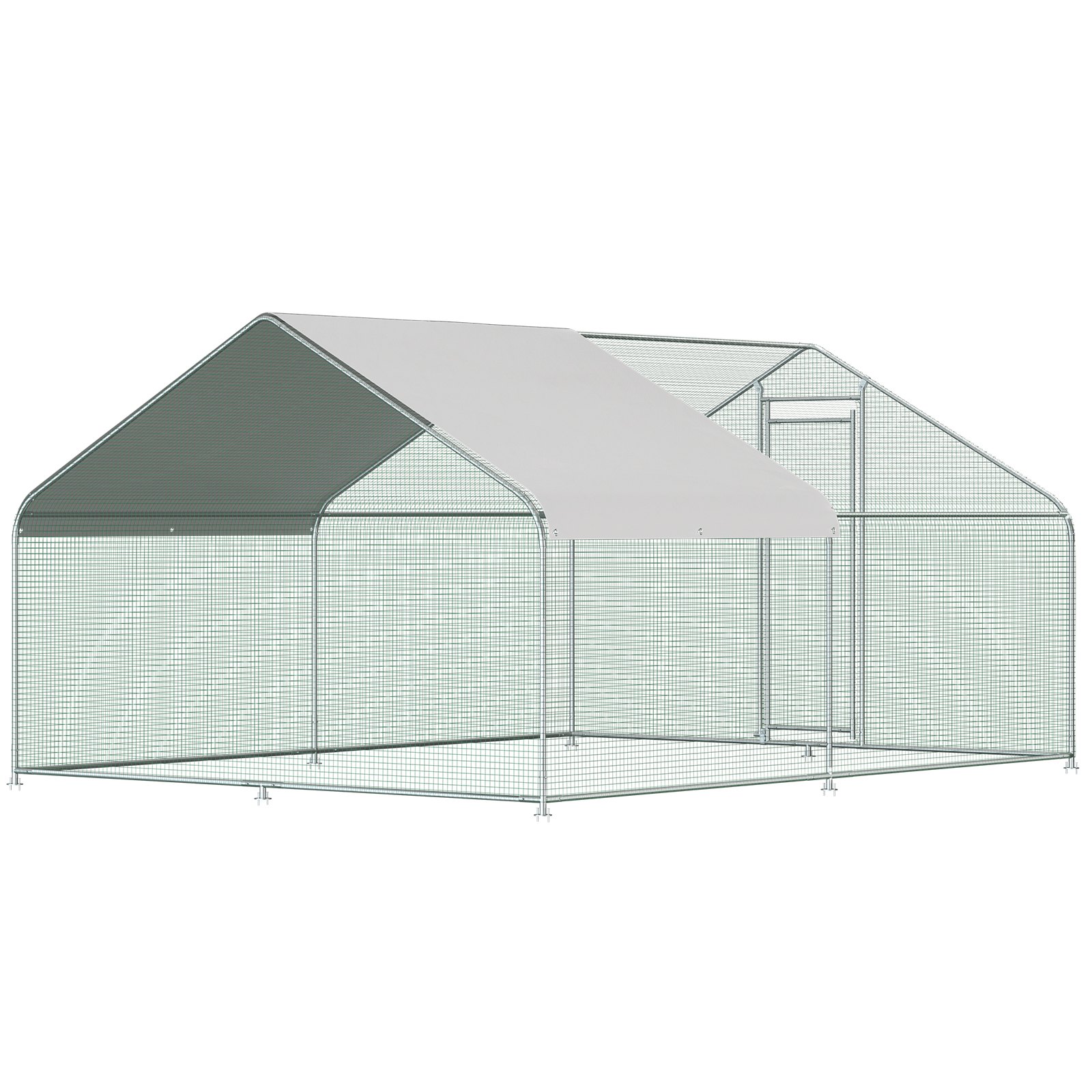 VEVOR - Jaula grande de metal para gallinero, gallinero, gallinero, 12,8 x 9,8 x 6,5 pies