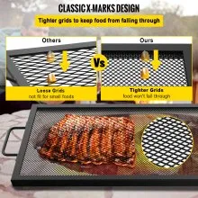 VEVOR Rejilla de Cocción Rectangular Parrilla para Fogatas de 44 x 15 pulgadas