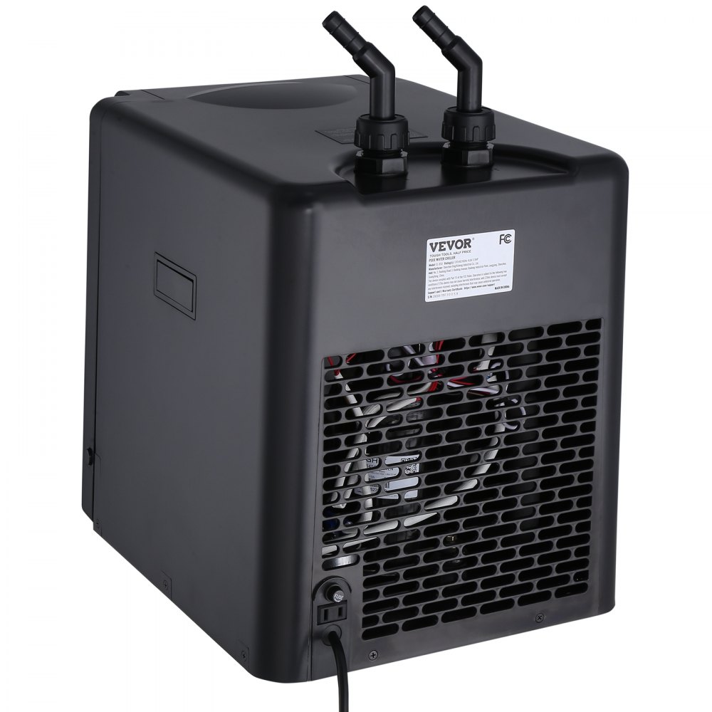 Enfriador de acuario VEVOR, 110 Gal 416 L, enfriador de agua hidropónico de 1/3 HP, compresor de refrigeración silencioso para agua de mar y agua dulce, sistema de enfriamiento de tanque de peces con bomba/manguera, para medusas, arrecifes de coral
