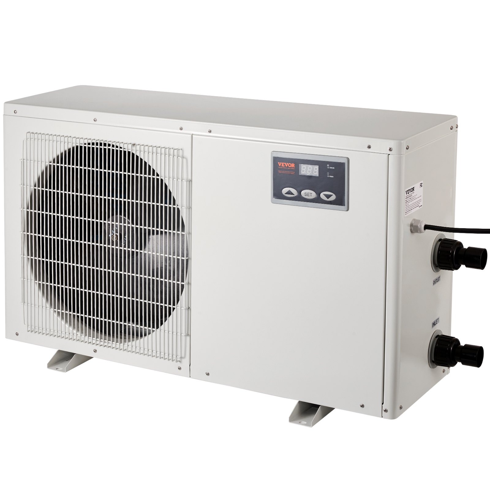 Enfriador de acuario VEVOR, 500 galones (1892 L), 1.5 HP, compresor de refrigeración silencioso para agua de mar y dulce, sistema de enfriamiento para peceras con bomba/manguera, para medusas y arrecifes de coral.