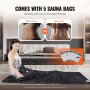 Manta de sauna VEVOR con 5 bolsas de sauna desechables para una desintoxicación eficaz y resultados visibles.