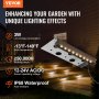 VEVOR Iluminación LED para paisaje duro, luces de pared de retención de 6,8 pulgadas, 3 W, 12 V-24 V CA/CC, luz de pavimentadora de bajo voltaje, IP68, luces de paso impermeables para exteriores, paisaje duro giratorio de 3000 K con conectores (paquete de 8 blanco suave)