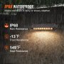 VEVOR Iluminación LED para paisaje duro, luces de pared de retención de 6,8 pulgadas, 3 W, 12 V-24 V CA/CC, luz de pavimentadora de bajo voltaje, IP68, luces de paso impermeables para exteriores, paisaje duro giratorio de 3000 K con conectores (paquete de 8 blanco suave)