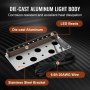 VEVOR Iluminación LED para paisaje duro, luces de pared de retención de 6,8 pulgadas, 3 W, 12 V-24 V CA/CC, luz de pavimentadora de bajo voltaje, IP68, luces de paso impermeables para exteriores, paisaje duro giratorio de 3000 K con conectores (paquete de 8 blanco suave)
