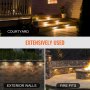 VEVOR Iluminación LED para paisaje duro, luces de pared de retención de 6,8 pulgadas, 3 W, 12 V-24 V CA/CC, luz de pavimentadora de bajo voltaje, IP68, luces de paso impermeables para exteriores, paisaje duro giratorio de 3000 K con conectores (paquete de 8 blanco suave)