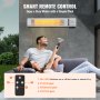 VEVOR Calentador infrarrojo, calentador infrarrojo eléctrico de espacio con control remoto de 1500 W, calentador infrarrojo exterior de carbono con protección IP65 con 3 velocidades, para porche, patio, comedor, estudio, patio trasero, garaje, montaje en pared