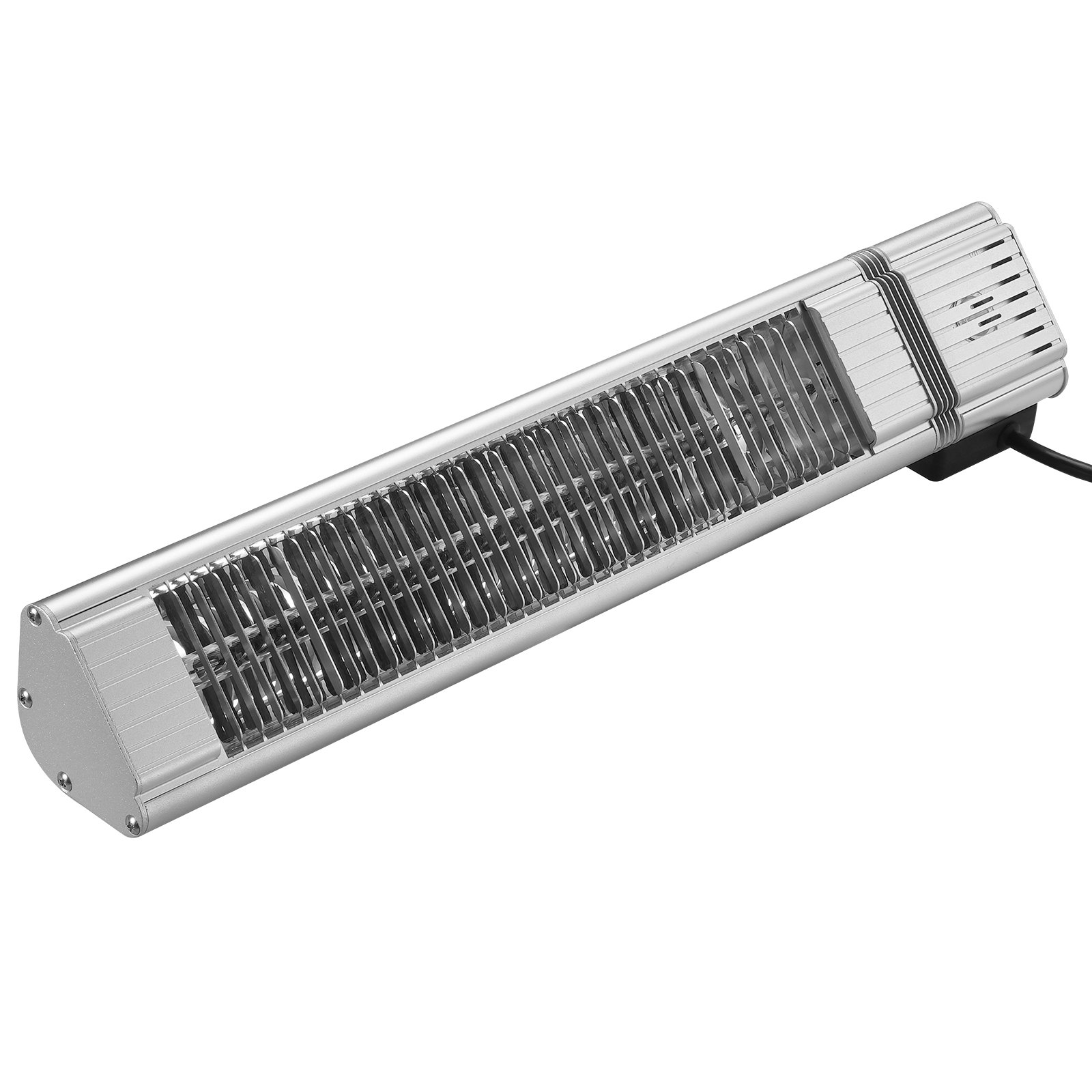 Calefactor infrarrojo VEVOR de 1500 W con control remoto, calefactor infrarrojo eléctrico para espacios exteriores, protección IP65, 3 velocidades, para porche, patio, comedor, estudio, garaje y montaje en pared.