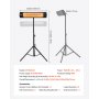 Calefactor infrarrojo VEVOR, calefactor eléctrico de 1500 W con control remoto, pantalla LED con 3 velocidades y temporizador, para exteriores (patio, porche, comedor, estudio).