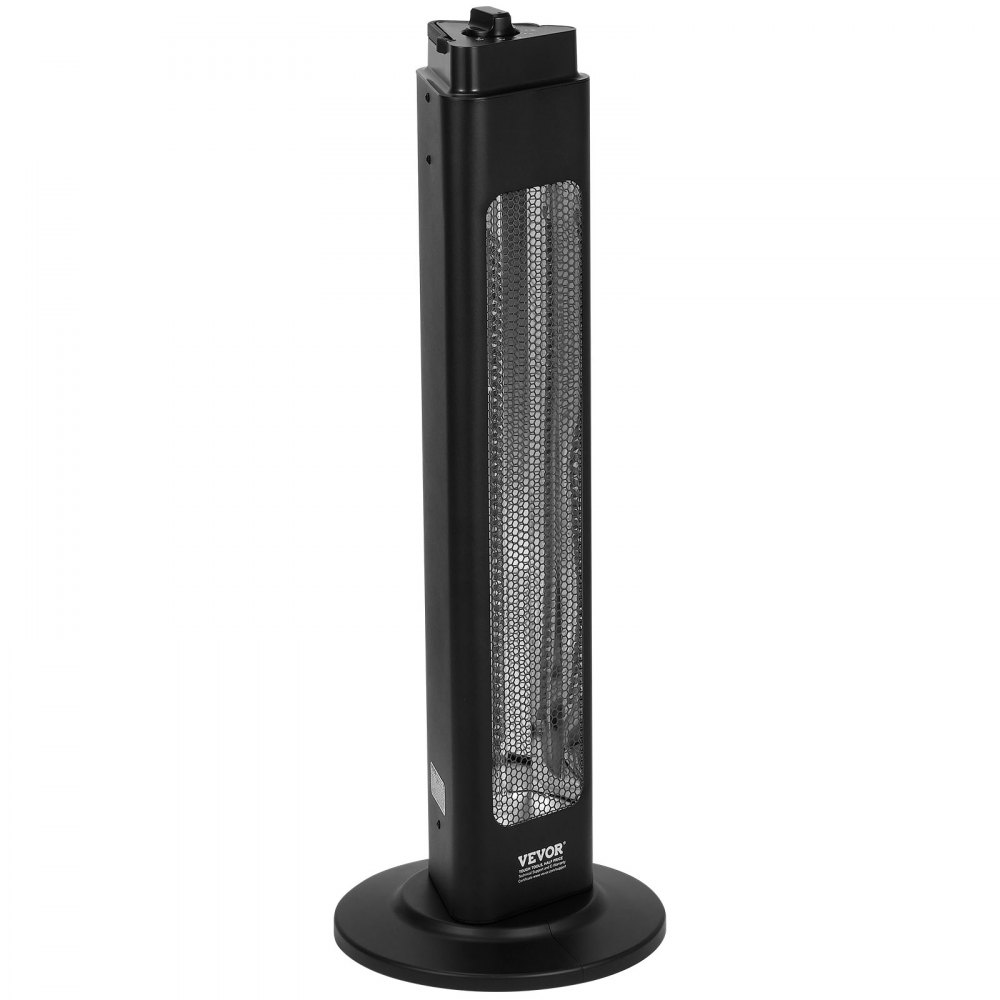 Calefactor infrarrojo VEVOR, 1500 W, calefactor eléctrico con 3 velocidades, temporizador de 24 horas y múltiples protecciones de seguridad, tubos de calefacción infrarroja de alta calidad, para interiores y exteriores, ideal para dormitorio, estudio, porche y comedor.