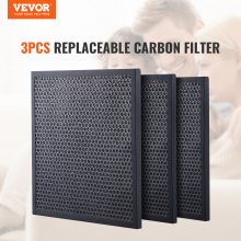Filtros de carbón activo VEVOR, paquete de 3, reemplazo de filtro de aire de 16 x 19 pulgadas, filtros de etapa 2 de alta eficiencia compatibles con depurador BlueDri y VEVOR, purificadores de aire, equipo de restauración de daños por agua