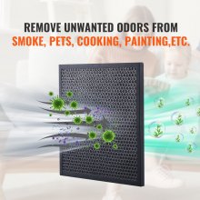 Filtros de carbón activo VEVOR, paquete de 3, reemplazo de filtro de aire de 16 x 19 pulgadas, filtros de etapa 2 de alta eficiencia compatibles con depurador BlueDri y VEVOR, purificadores de aire, equipo de restauración de daños por agua