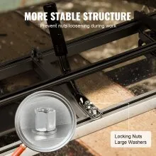VEVOR Molino de motosierra, aserradero portátil con barra guía de 14 a 36 pulgadas, molino de planchas de motosierra de acero galvanizado con espesor de corte de 0,2 a 11,81 pulgadas, aserradero de corte transversal de madera para constructores y carpinteros
