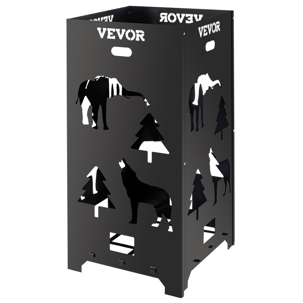 VEVOR Barril Incinerador, Jaula Incineradora de Acero al Carbono de 55,9 x 55,9 x 114,3 cm, Barril Incinerador con Tapa y Asa para Exteriores, Ideal para Quemar Desechos de Jardín, Hojas y Escombros