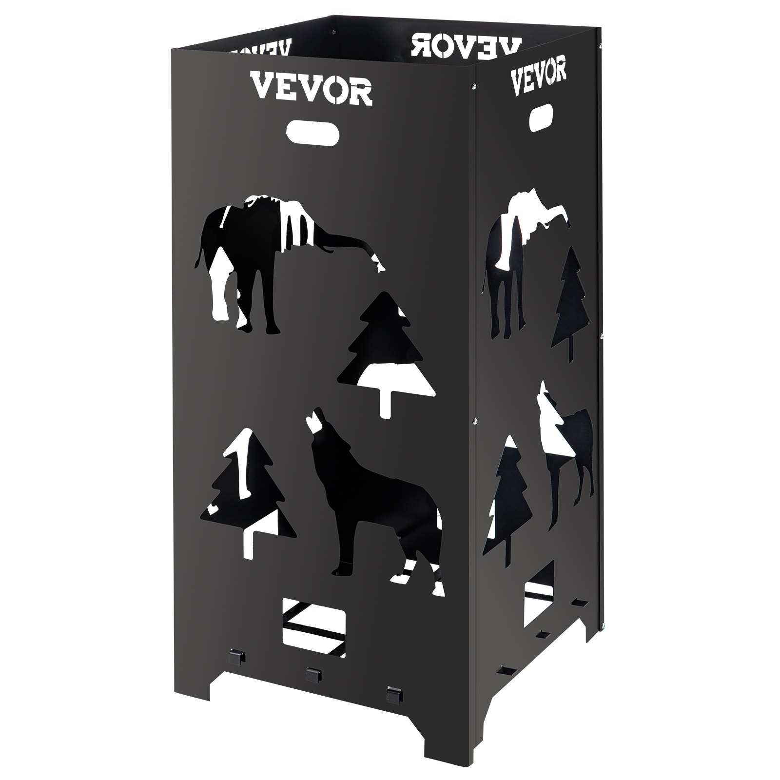 VEVOR Barril Incinerador, Jaula Incineradora de Acero al Carbono de 55,9 x 55,9 x 114,3 cm, Barril Incinerador con Tapa y Asa para Exteriores, Ideal para Quemar Desechos de Jardín, Hojas y Escombros