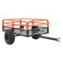 VEVOR Remolque volcador ATV de acero resistente, capacidad de carga de 1500 libras, 15 pies cúbicos, remolque detrás del carro volquete, remolque de jardín, con lados extraíbles y 2 neumáticos, para c