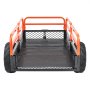 VEVOR Remolque volcador ATV de acero resistente, capacidad de carga de 1500 libras, 15 pies cúbicos, remolque detrás del carro volquete, remolque de jardín, con lados extraíbles y 2 neumáticos, para c