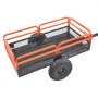 VEVOR Remolque volcador ATV de acero resistente, capacidad de carga de 1500 libras, 15 pies cúbicos, remolque detrás del carro volquete, remolque de jardín, con lados extraíbles y 2 neumáticos, para c