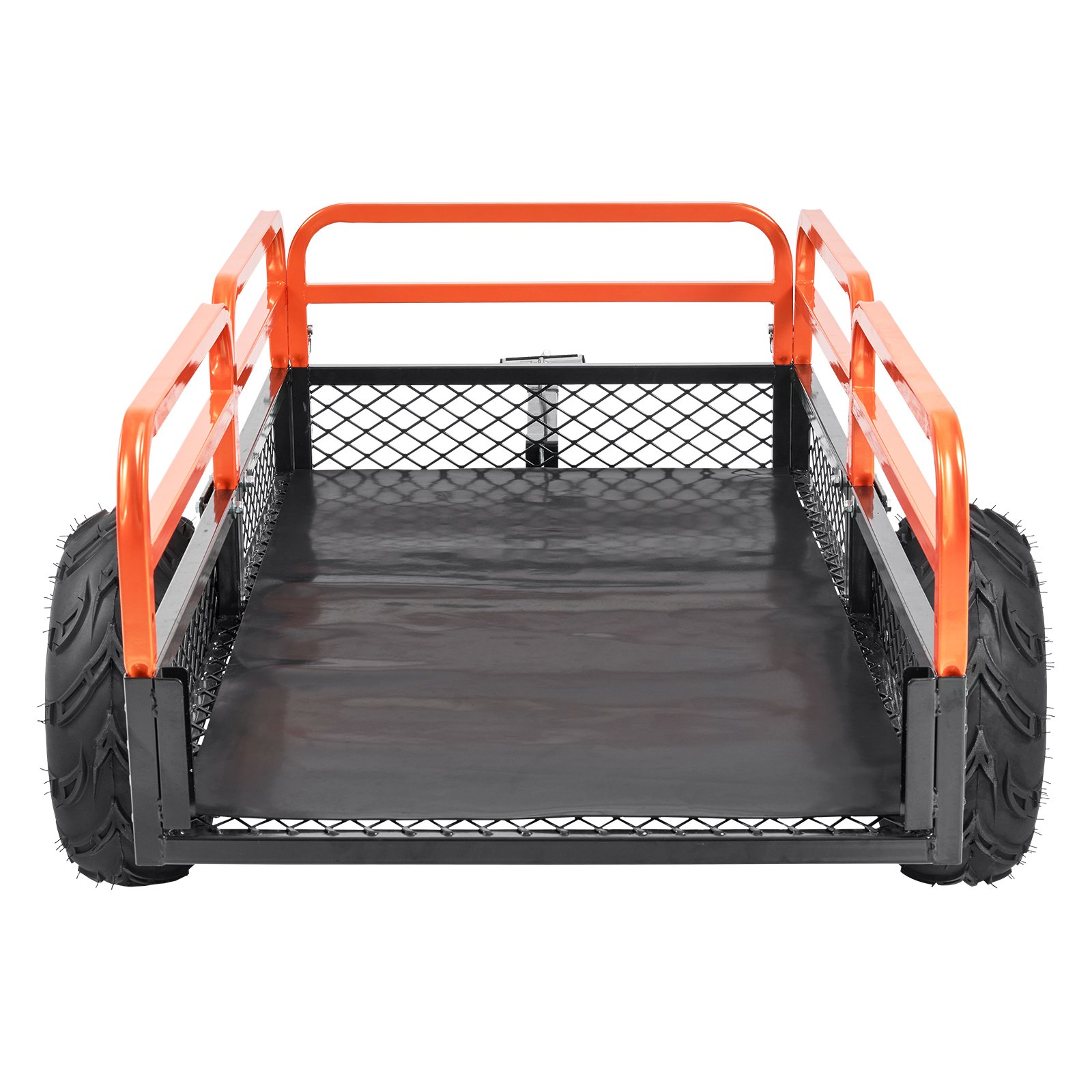 VEVOR Remolque volcador ATV de acero resistente, capacidad de carga de 1500 libras, 15 pies cúbicos, remolque detrás del carro volquete, remolque de jardín, con lados extraíbles y 2 neumáticos, para c