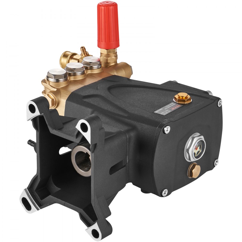Bomba de lavado a presión VEVOR, émbolo triple horizontal de eje de 1 pulgada, 4400 PSI, flujo de 4 GPM, kit de bombas de lavado a presión de repuesto, bomba de lavado de piezas, compatible con los modelos Simpson MorFlex 40224, 40225, 40226