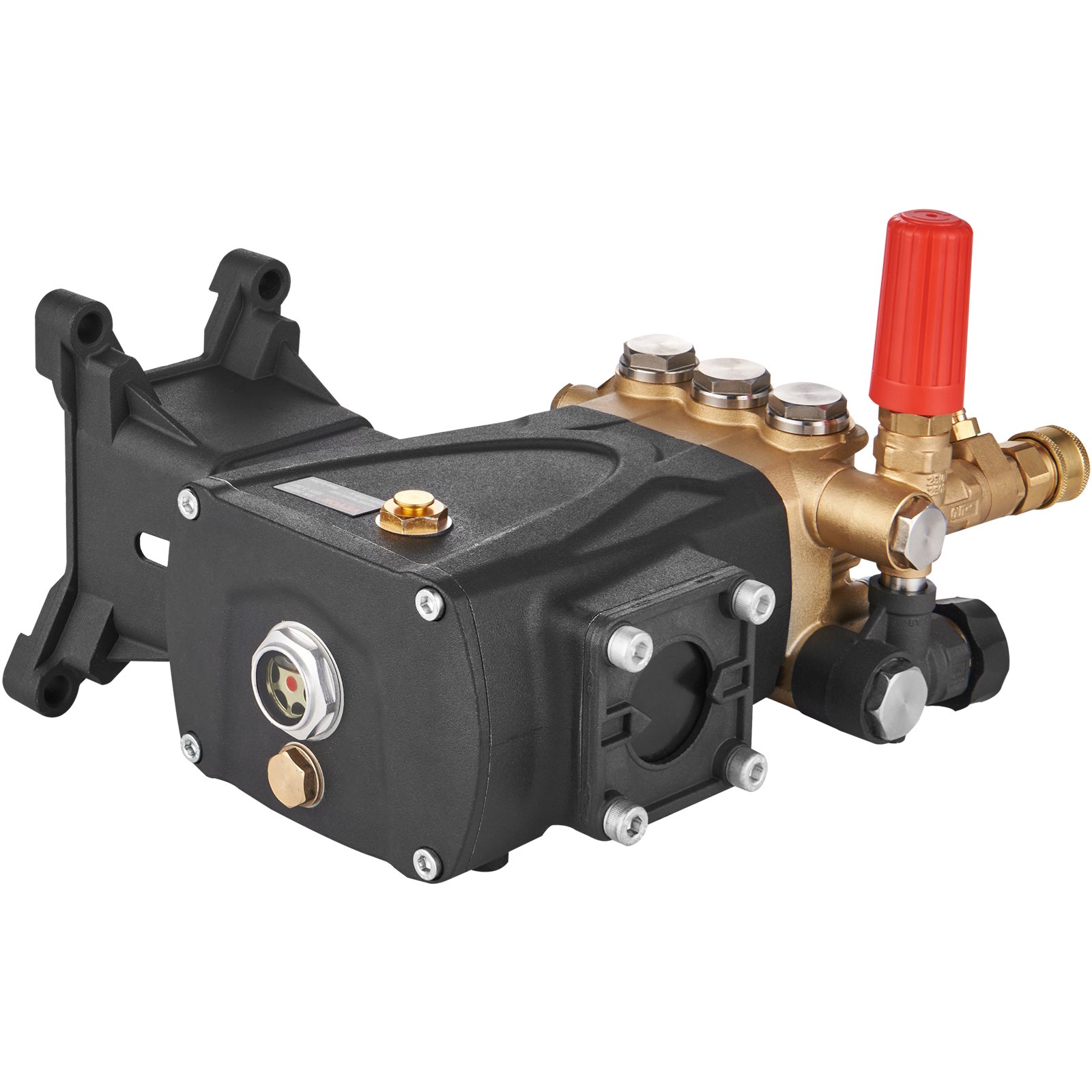 Bomba de lavado a presión VEVOR, émbolo triple horizontal de eje de 1 pulgada, 4400 PSI, flujo de 4 GPM, kit de bombas de lavado a presión de repuesto, bomba de lavado de piezas, compatible con los modelos Simpson MorFlex 40224, 40225, 40226