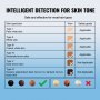 Detección inteligente para tabla de tonos de piel, que explica la compatibilidad de la depilación IPL de VEVOR para varios tipos de piel.
