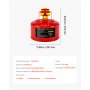 Bidón de seguridad para gasolina VEVOR, 2.5 galones, tipo I, color rojo, con parallamas de acero inoxidable, tapa de cierre automático y embudo de polietileno. Contenedor de almacenamiento de inflamables de acero al carbono con asa ergonómica.