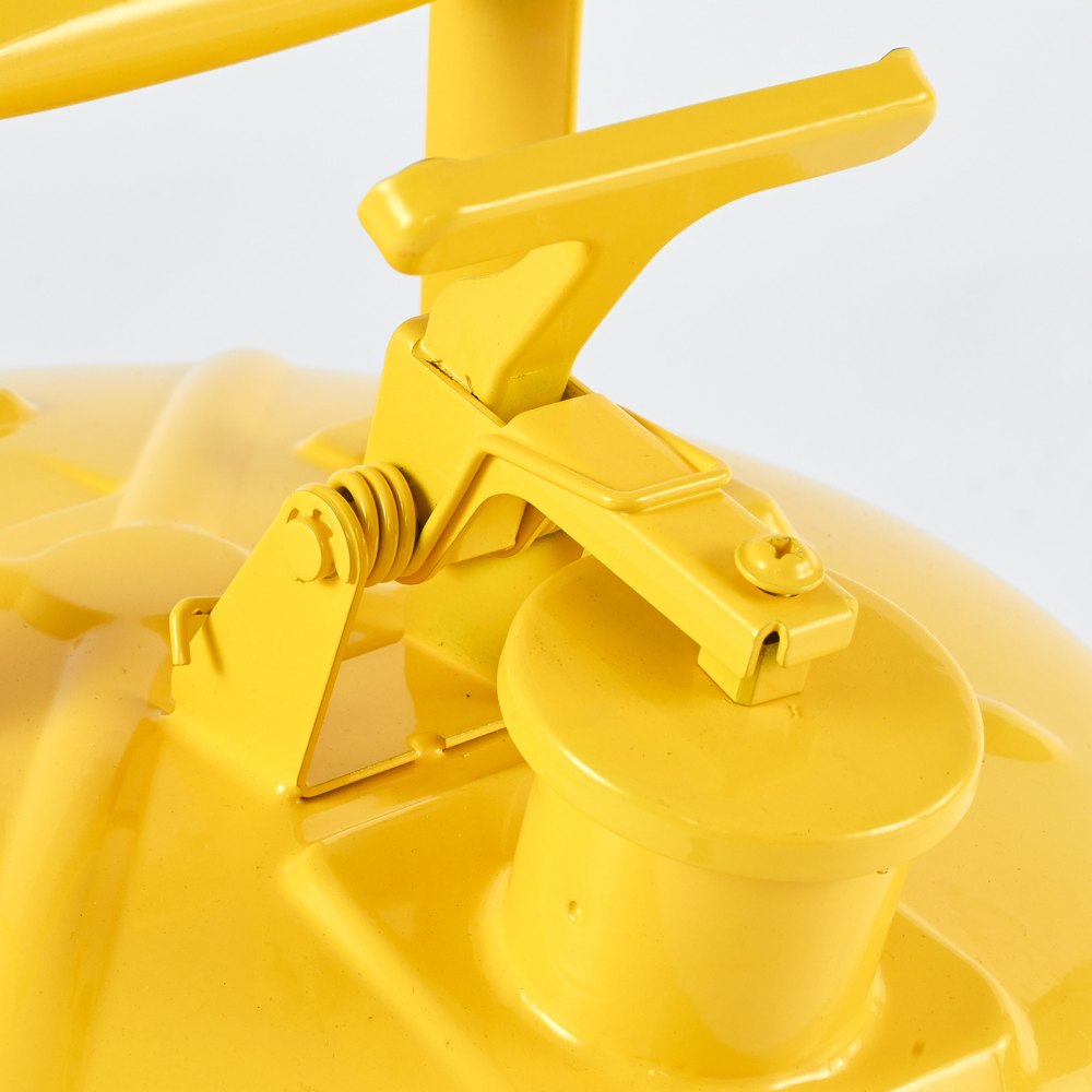VEVOR Safety Can, 5 Gallon Type I Yellow Safety Can for Diesel with Stainless Steel Flame Arrester, Self-Closing Lid, and PE Funnel, Carbon Steel Flammable Storage Container with Ergonomic Handle