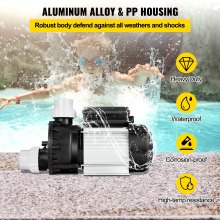 Bomba de piscina Agua 750W 1HP Filtro autocebante Balneario eléctrico