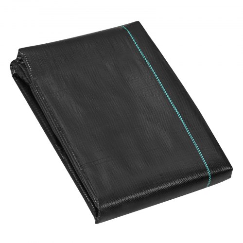 Tela antihierbas VEVOR para paisajismo, 1,2 x 15,2 m, resistente, de polipropileno, para control de malezas, para entradas de vehículos, geotextil para paisajismo, cobertura del suelo, color negro
