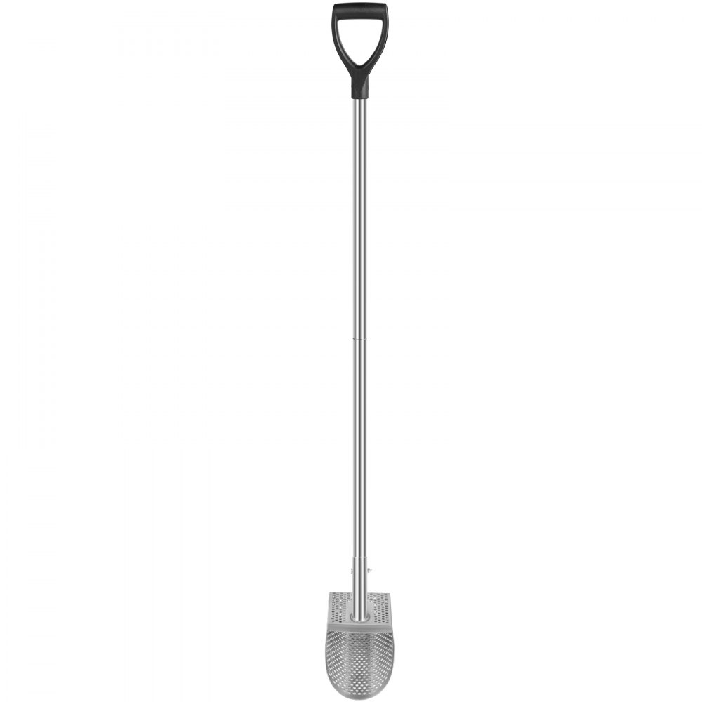 VEVOR Pala de arena para detector de metales, pala de pala de playa para detección de metales de acero inoxidable, pala de pala para detector de metales de playa con orificio de 10 mm, con poste de mango de acero inoxidable, para detección de metales Caza del tesoro