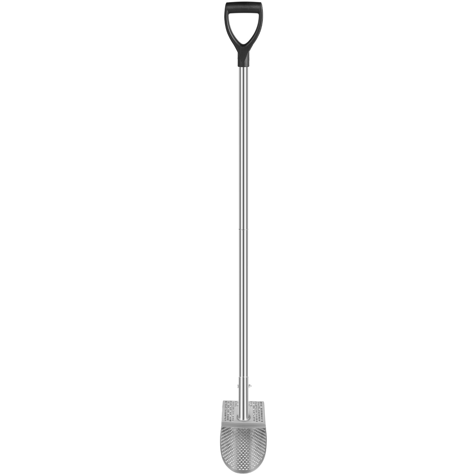 VEVOR Pala de arena para detector de metales, pala de pala de playa para detección de metales de acero inoxidable, pala de pala para detector de metales de playa con orificio de 10 mm, con poste de mango de acero inoxidable, para detección de metales Caza del tesoro