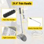 VEVOR Pala de arena para detector de metales, pala de pala de playa para detección de metales de acero inoxidable, pala de pala para detector de metales de playa con orificio de 10 mm, con poste de mango de acero inoxidable, para detección de metales Caza del tesoro