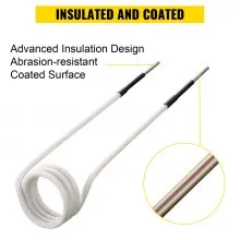 Kit de bobina de calentador de inducción VEVOR, 8 bobinas de calentador de inducción más utilizadas con diferentes longitudes, herramienta de calentador de inducción resistente al calor con flexibilidad y larga vida útil para quitar pernos y tuercas oxidados
