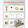 Juego de coctelera VEVOR, 13 piezas de acero inoxidable con soporte de bambú, accesorios para el kit de barman Boston | Cuchara mezcladora, machacador, medidor, colador, vertedor de licor, cucharón para hielo y rallador de limón