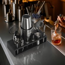 Juego de coctelera de 13 piezas, kit de barman, juego de herramientas de barra de acero inoxidable, color bronce
