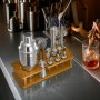VEVOR Cocktail Shaker Set, 18-Piece Stainless Steel Bar Tools with Bamboo Stand, Martini Bartender Kit Accessories | Mixer Spoon, Muddler, Jigger, Strainer, Liquor Pourers, Ice Tong, Corkscrew, Silver