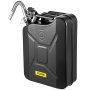 Bidón de combustible VEVOR negro de 20 l con pico y logotipo VEVOR amarillo, diseño resistente y duradero.