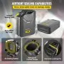 Bidón de combustible portátil VEVOR de 5,3 galones (20 L) con sistema de pico flexible, de acero inoxidable y resistente al calor, para coches, camiones y otros equipos, color negro