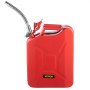 Bidón VEVOR rojo de 20 l con pico, de construcción duradera y asa ergonómica.
