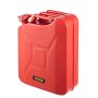 Bidón VEVOR rojo de 20 l con asa resistente y tapón de seguridad, ideal para almacenar y transportar combustible.
