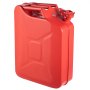 Bidón VEVOR rojo con tapa de cierre seguro y asa ergonómica para almacenar combustible.