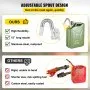 VEVOR Bidón de Combustible Jerry, Bidón de Gas Jerry Portátil de 5,3 Galones / 20 L con Sistema de Boquilla Flexible, Tanque de Combustible de Acero Inoxidable y Resistente al Calor para Equipos de Ca