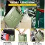 VEVOR Bidón de Combustible Jerry, Bidón de Gas Jerry Portátil de 5,3 Galones / 20 L con Sistema de Boquilla Flexible, Tanque de Combustible de Acero Inoxidable y Resistente al Calor para Equipos de Ca