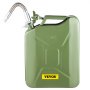 Bidón de combustible VEVOR verde de 20 l con pico flexible y tapa segura para almacenamiento y transporte de combustible.