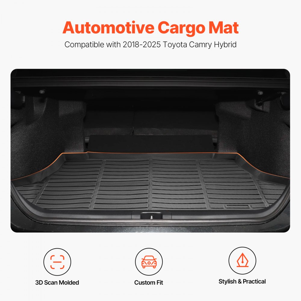 Alfombrilla de carga para todo tipo de clima, TPE, personalizada, para Toyota Camry híbrido 2018-2025