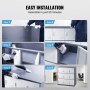 VEVOR - Taquilla metálica para empleados, 9 puertas, ranura para tarjetas, acero gris, con llave, capacidad de carga de 30 kg, ideal para el hogar, la escuela, la oficina y el gimnasio.