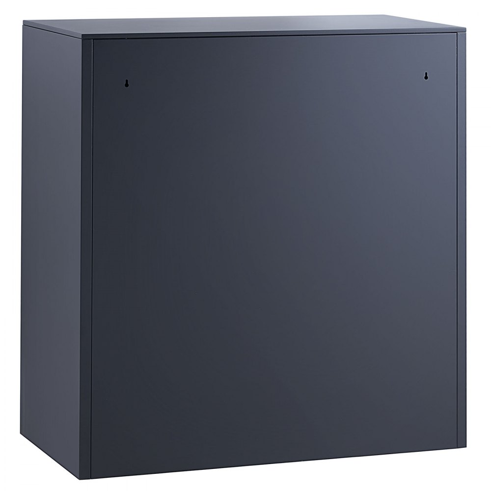 Taquilla de metal VEVOR, elegante diseño gris oscuro con estructura minimalista, ideal para un almacenamiento seguro.