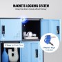 VEVOR Casillero de metal para empleados, gabinete de almacenamiento de 9 puertas con ranura para tarjeta, casilleros para empleados con llaves, capacidad de carga de 66 libras, casilleros de almacenamiento de oficina para oficina, hogar, escuela, gimnasio, negro
